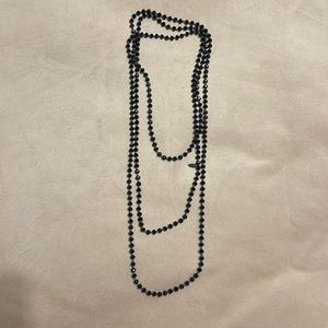 Black beaded necklace